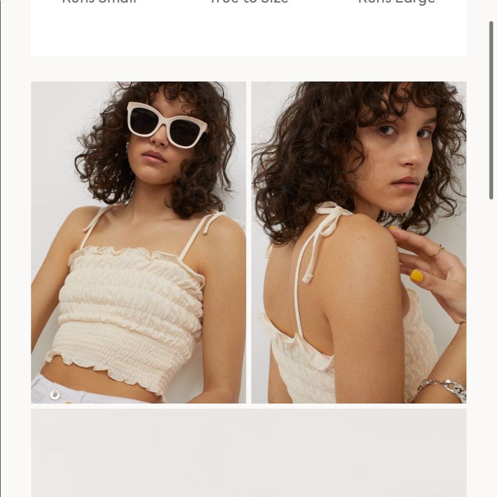 NWT H&M Crop Top Sz XS